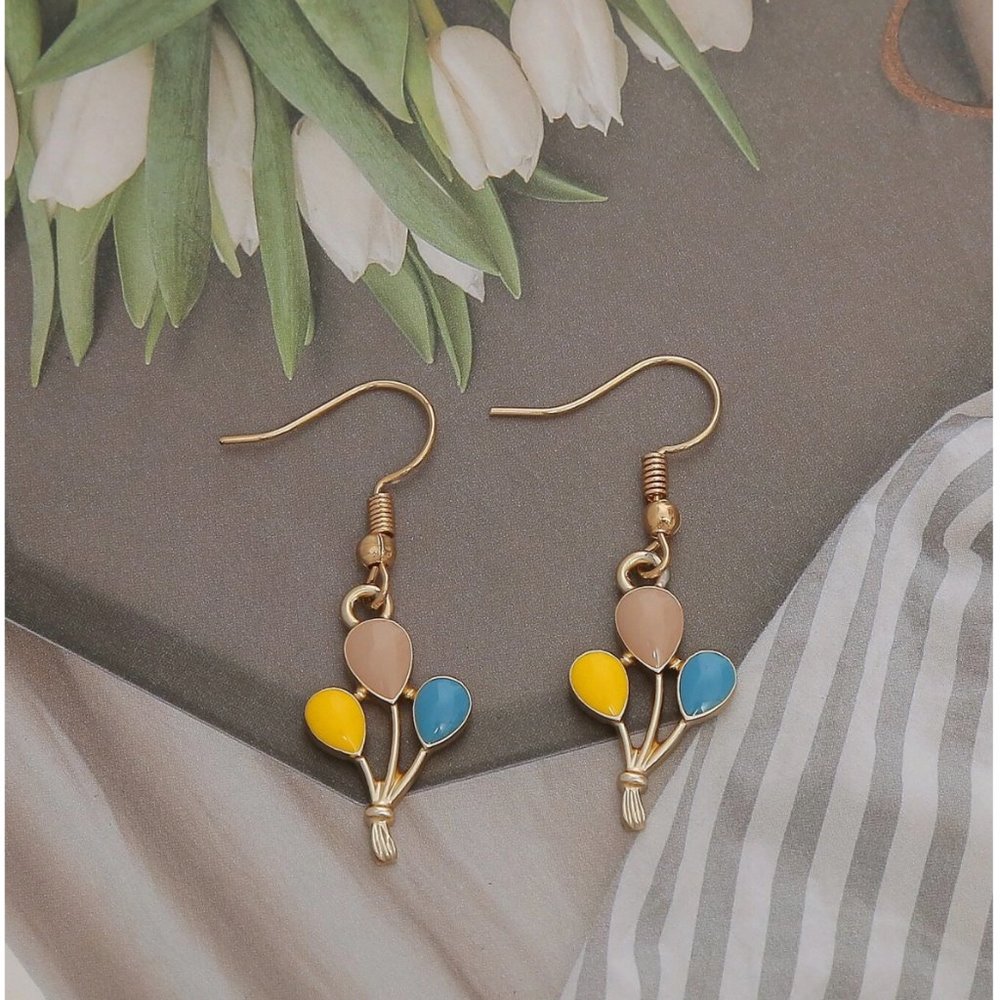 NEW Multi Color Balloon Charm Dangling Earrings NWT